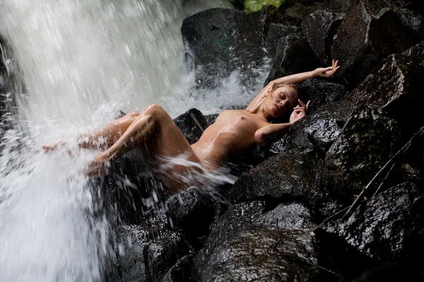 stock image Young Nude Woman Swimming