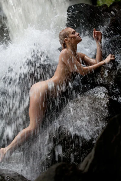 stock image Young Nude Woman Swimming